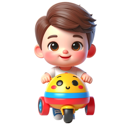 AI Toddler Push Toys  3D Icon