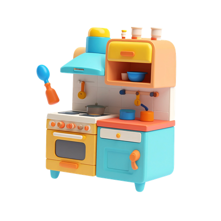 AI Toy Kitchen Sets  3D Icon