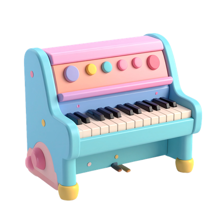 AI Toy Pianos  3D Icon