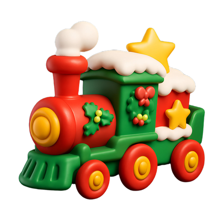AI Toy Train  3D Icon