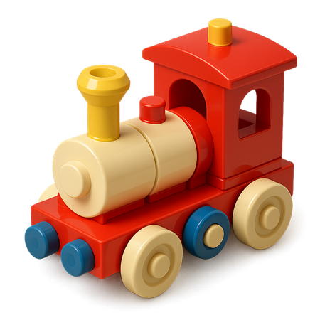 AI Train  3D Icon