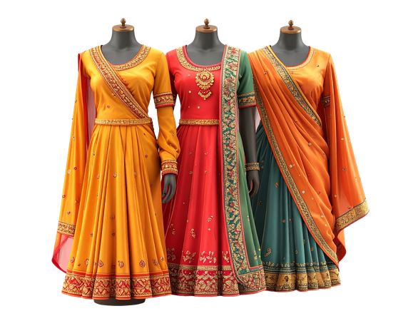 AI Trajes para o festival Diwali  Illustration