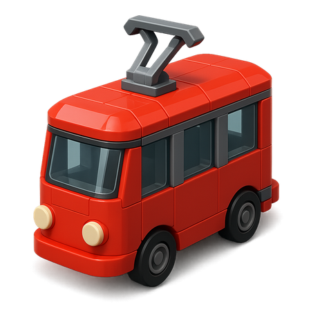AI Tram  3D Icon