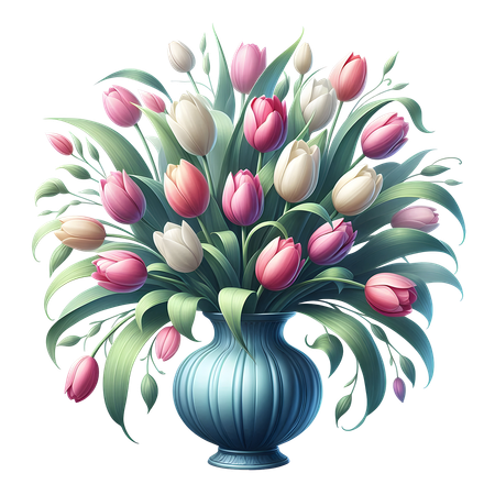 AI Tulips Pot  3D Icon