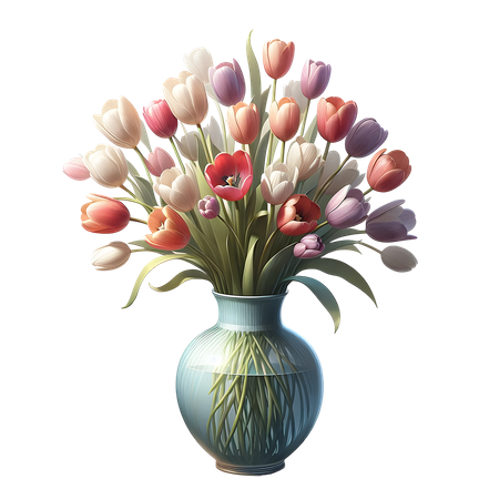 AI Tulips Pot  3D Icon