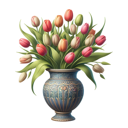 AI Tulips Pot  3D Icon