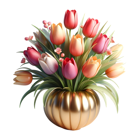 AI Tulips Pot  3D Icon