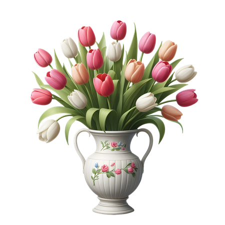 AI Tulips Pot  3D Icon