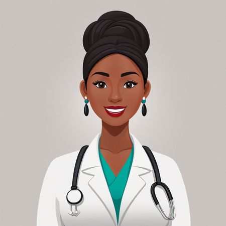 AI Uma médica com um estetoscópio  Imagem