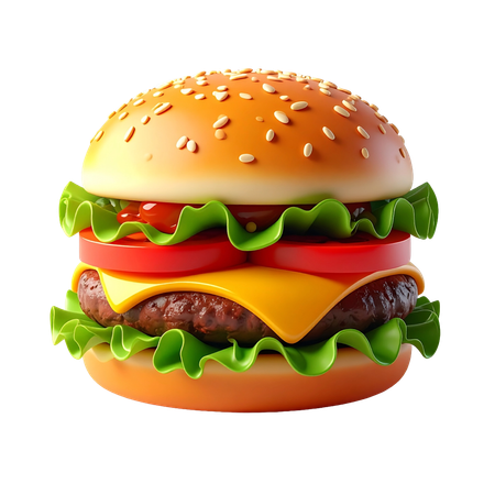 AI Veggie burger  3D Icon