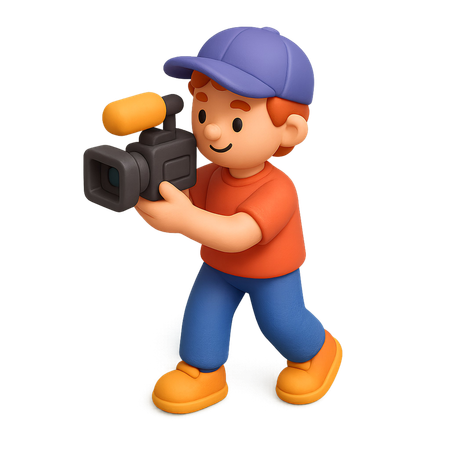 AI Videographer  3D Icon