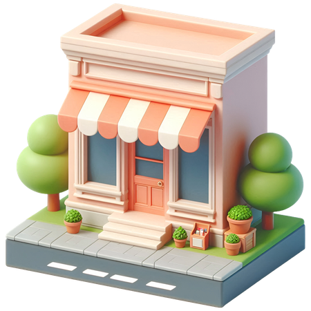 AI Virtual Retail Shop  3D Icon