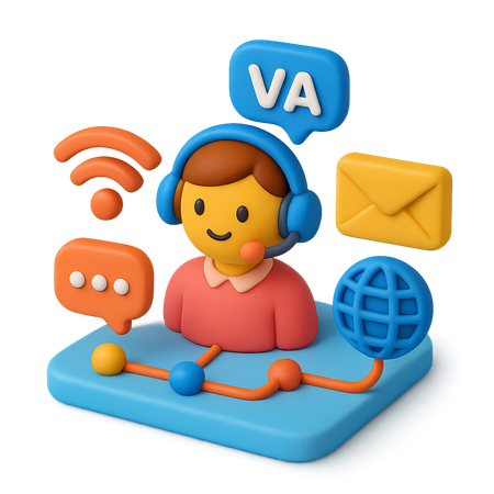 AI Virtueller Assistent  3D Icon