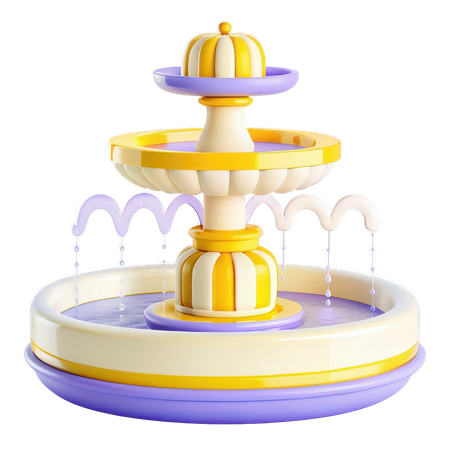 AI Water Fountain  3D Icon