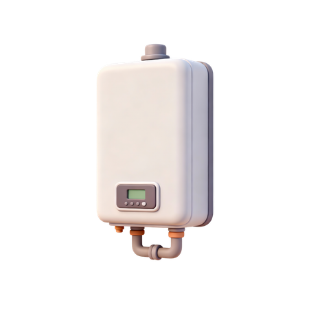 AI Water Heater  3D Icon