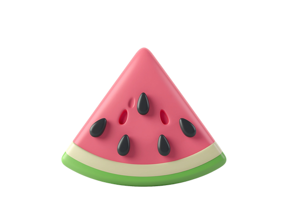 AI Watermelon Slice  3D Icon