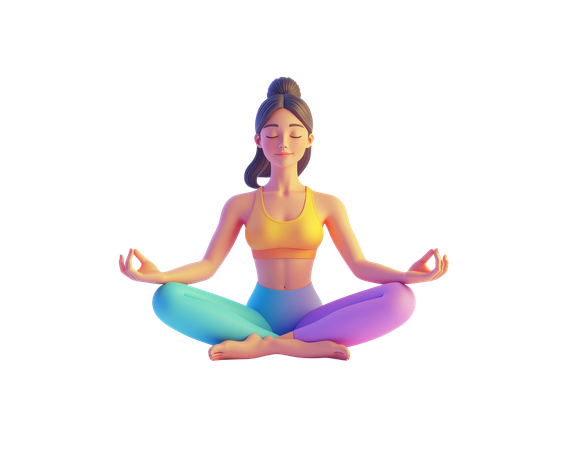 AI Yoga Pose  3D Icon