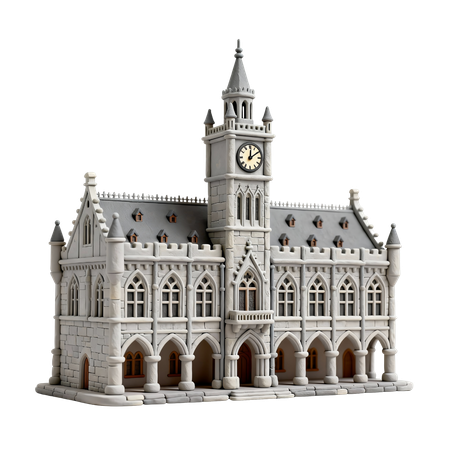 AI Ypres Cloth Hall  3D Illustration