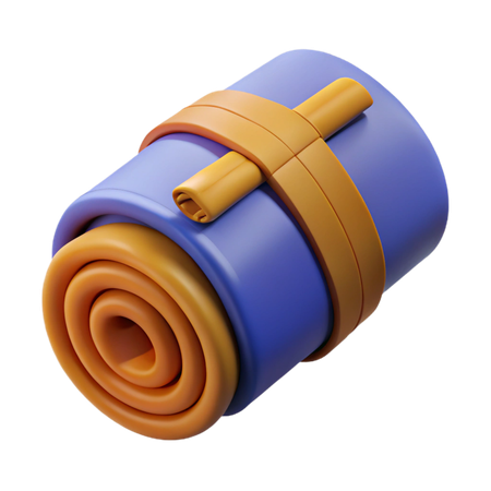 AI Zusammengerollte Isomatte mit Gurten  Bild