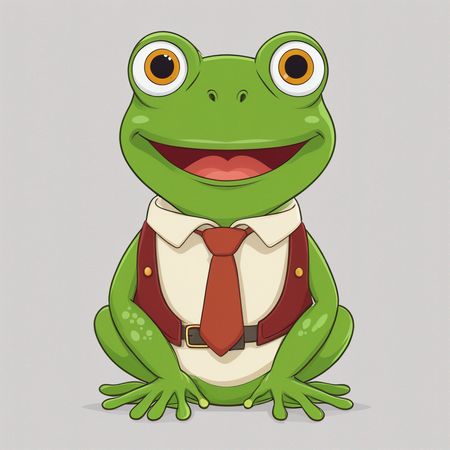 Anthropomorphic Frog In Formal  AI Image