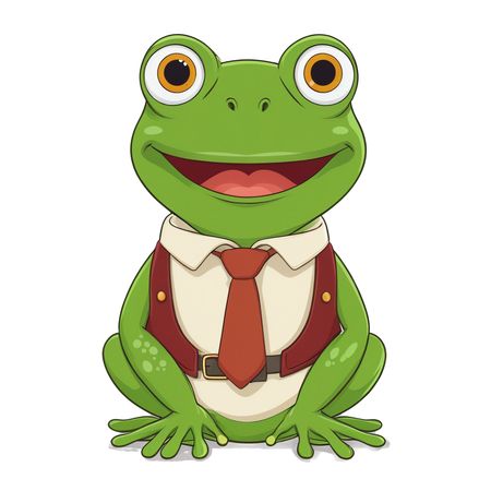 Anthropomorphic Frog In Formal  AI Image
