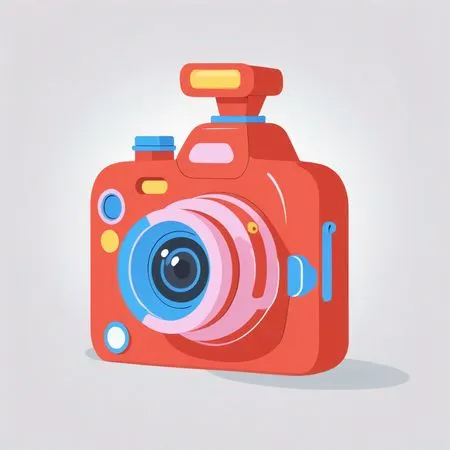 Appareil photo de style dessin animé  Image IA