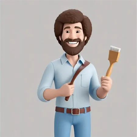 Artist Holding A Paintbrush AI Image