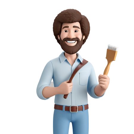 Artist Holding A Paintbrush  AI Image