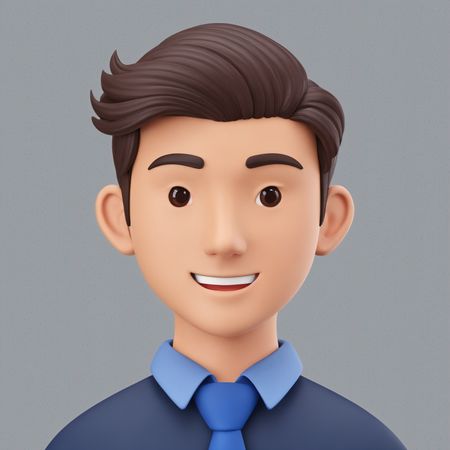 Avatar masculino sorridente  Imagem de IA