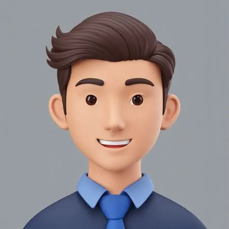 Avatar masculino sorridente  Imagem de IA
