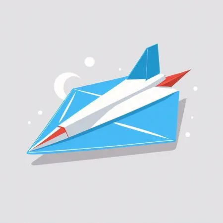 Avion en papier origami Jet  Image IA