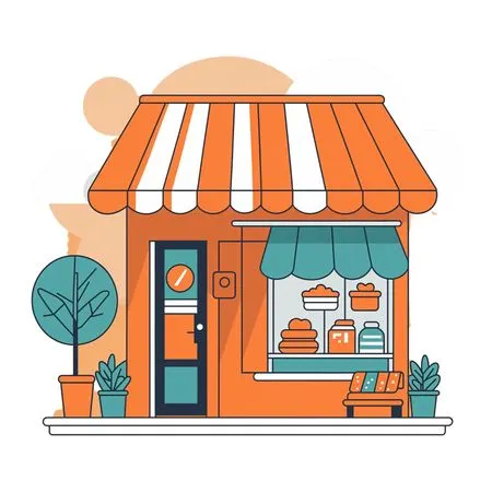 Bakery Storefront With Display Window  AI Image