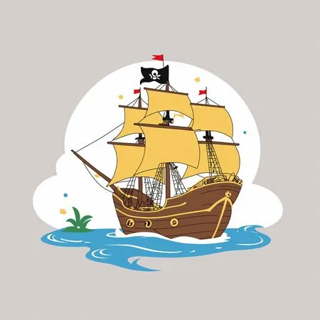 Barco pirata  Imagen AI