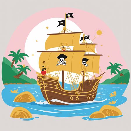Barco pirata  Imagen AI