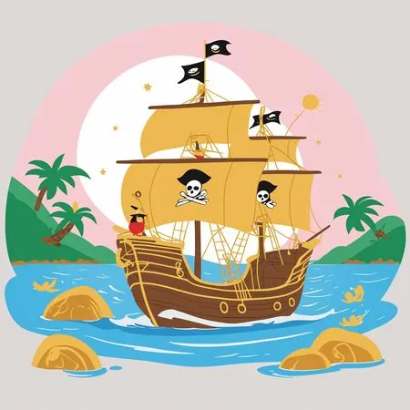 Barco pirata  Imagen AI