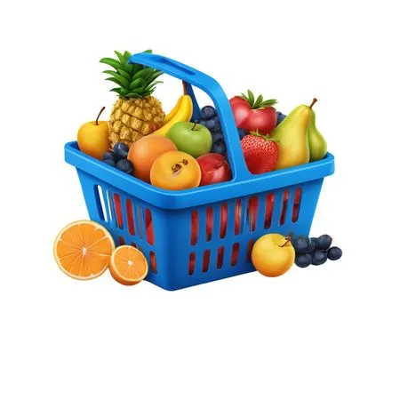 Basket of Fresh Fruits  AI Image
