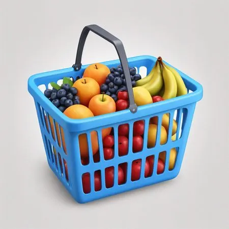 Basket With Fruits  AI Image