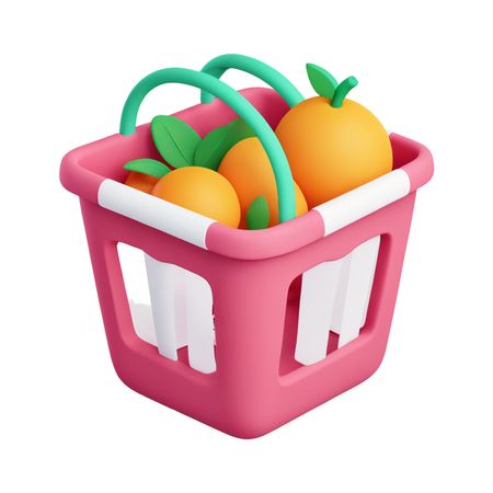 Basket With Oranges  AI Image