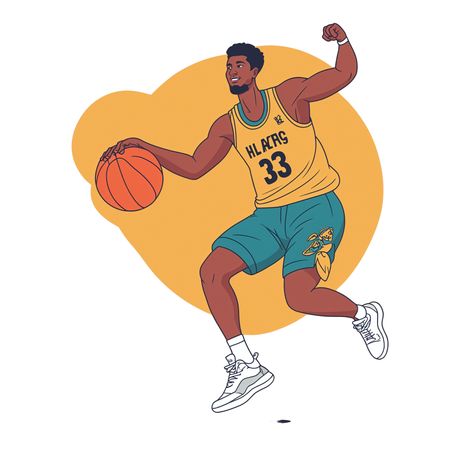 Basketball Player In Action  AI Image