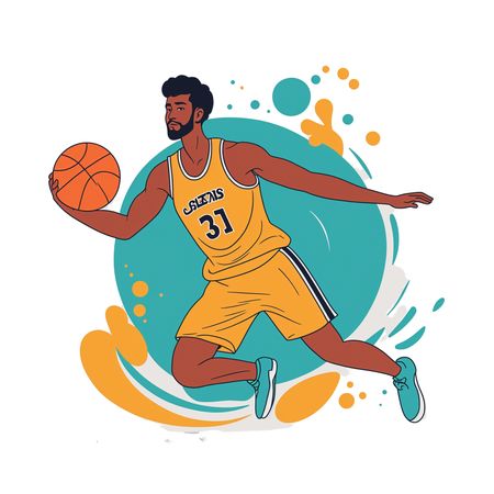 Basketball Player In Action  AI Image
