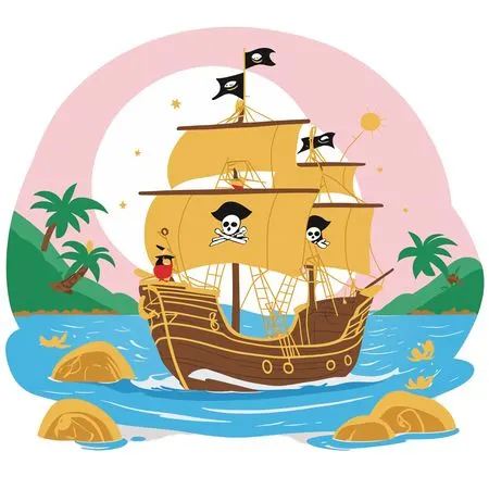 Navire pirate  Image IA