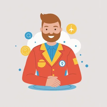 Bearded Man In Suit  AI Image