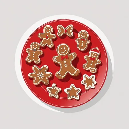 Biscoitos de gengibre festivos  Imagem de IA