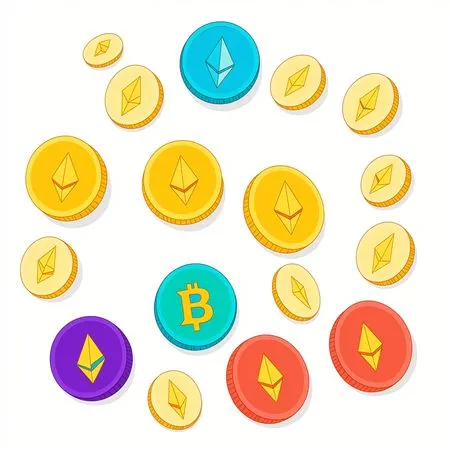 Bitcoin And Ethereum Coins  AI Image