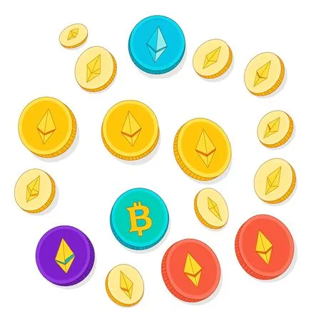 Bitcoin And Ethereum Coins  AI Image