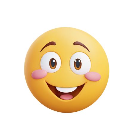 Blushing Smiley Face Emoji  AI Image