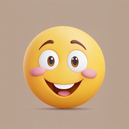 Blushing Smiley Face Emoji  AI Image