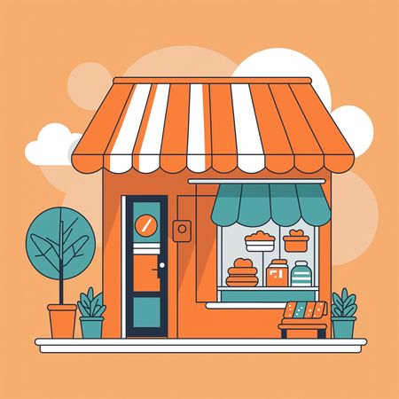 Vitrine de boulangerie avec vitrine  Image IA