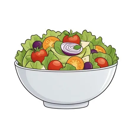 Bowl Of Fresh Salad  AI Image