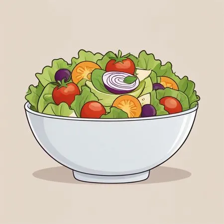 Bowl Of Fresh Salad  AI Image
